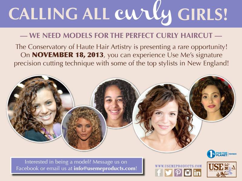Model Call for a Curly Haircutting Class